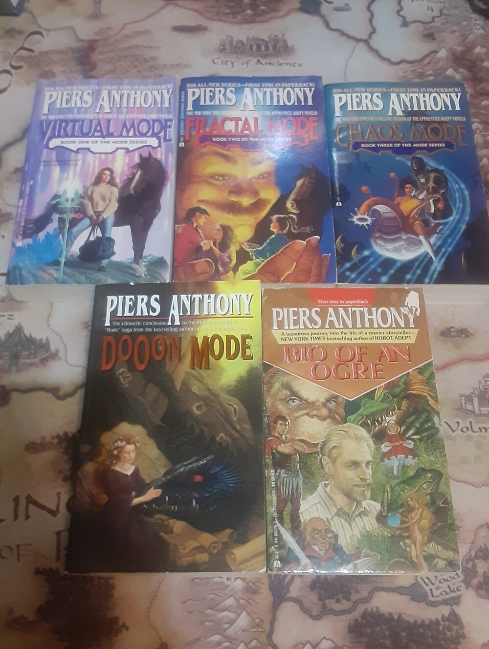 Virtual Mode, Fractal Mode, Chaos Mode, Dooon Mode Piers Anthony - complete set